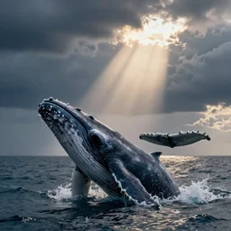 whale in ocean