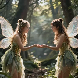 fairy models giving a hand at one of their friends