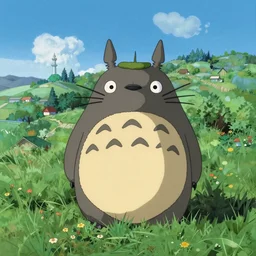 japanese landscape, animated film of'totoro'from miyazaki hayao