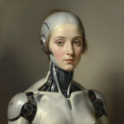 portrait of a female android by paul delaroche