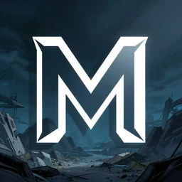 comic book illustration, a geometric logo design using the letter M, cyberpunk concept art by Moebius, highly detailed, intricate, sci-fi, sharp focus, Trending on Artstation HQ, deviantart