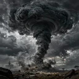 dark fantasy art, black tornado, ultra realistic, wide angle, intricate details, sharp focus, highly detailed