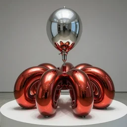 an extremely beautiful masterpiece sculpture in the style of jeff koons by rez,