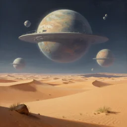 A strange desert biome and on an alien science-fiction planet, beautiful matte painting, Moebius, frank frazetta, sid mead, james gurney, thomas kinkade, rodney mathews, trending on artstation