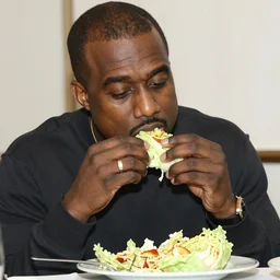 [ [ [ [ kanye ] ] ] [ [ eating ] ] ] cabbage