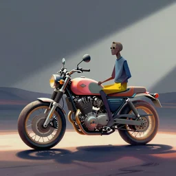 🌈 abstract motorcycle engine droid by atey ghailan and edward hopper