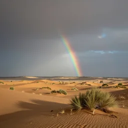 British landscape mixed with desert landscape