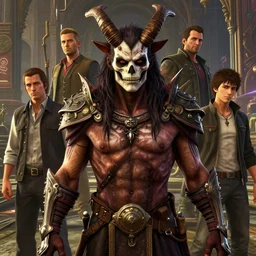 highly detailed portrait of nergal from behemoth with corpse facepaint in gta v, stephen bliss, unreal engine, fantasy art by greg rutkowski, loish, rhads, ferdinand knab, makoto shinkai and lois van baarle, artgerm, pixar, ilya kuvshinov, rossdraws, tom bagshaw, global illumination, radiant light, detailed and intricate environment