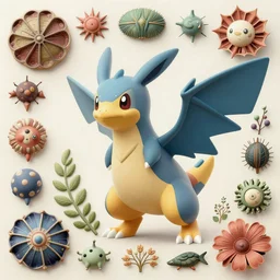 hyper - detailed matte illustration of a pokemon based on plate 6 1 of art forms in nature by ernst haeckel and zaha hadid