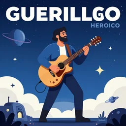 music festival poster, guerrillero heroico, outer space, franconia ridge, bluegrass, vikings
