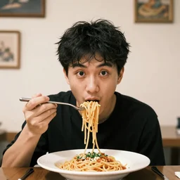 man amde of spaghetti
