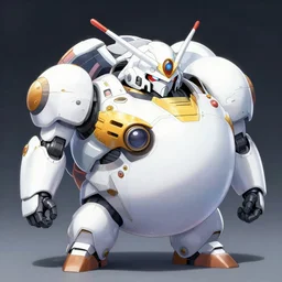 round shaped war mecha, anime style, anime details, 8 k