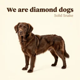 album cover for we are diamond dogs, debut folk rock album by solid snake from metal gear solid