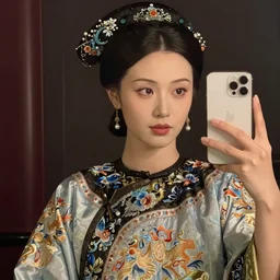 Empress Dowager Cixi as an egirl, mirror selfie, iPhone photo