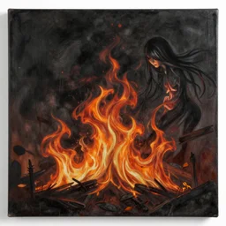 fire in the sky, elegant design by chuck close, junji ito, charcoal on canvas