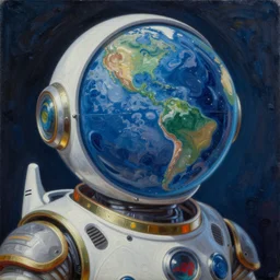 Captain Planet oil on canvas, intricate, portrait, 8k highly professionally detailed, HDR