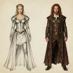 costume sketches by Julie Taymor for The Lord of the Rings musical on broadway extremely detailed concept art