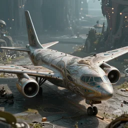 a fancy alien plane abandoned on a secret biome, cinematic shot, intricate, ornate, photorealistic, ultra detailed, realistic, 1 0 0 mm, photography, octane, high definition, depth of field, bokeh, 8 k, behance, artstation