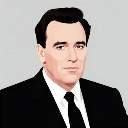 john candy portrays president dwight d. eisenhower, minimalist movie poster, minimalism, digital art, fan art, trending on artstation