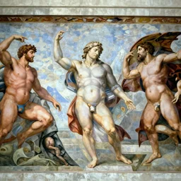 michelangelo's The Creation of Adam masterpiece, highly detailed, wide angle, trending on ArtStation, ultra realistic