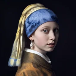 girl with a pearl earring with the face of donal trump