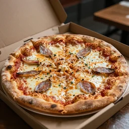 pizza, covered in teeth!!!!!!!, 4 k, high definition, realistic, cinematic