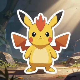 cute miss mascot yveltal yveltal yveltal pokemon sticker art, cronobreaker, beeple game icon