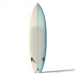 pastel surfboard, stylized 3d render, isolated on a pure white background, centered, entire object in frame, sharp focus, soft studio lighting
