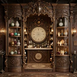 the inside of a intricate baroque kawaii occult bookshop :: potions, star charts, candles, knick knacks, fantasy aesthetic, Autodesk 3D Rendering, V-Ray Collection, Maverick Studio, Arnold 3d render, Blender Render, Indigo Renderer, Redshift render, Enscape render, Maxwell Render, LuxCoreRender, RenderMan, Lumion render, Marmoset Render —h 2778 —w 1284