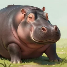 a award winning commission portrait of a fit hippo sunbathing,SFW,digital art,art by greg rutkowski,character design by charles bowater,detailed face,hyperdetailed,photorealistic,artstation,deviantart,4k,western comic art,sharp,high definition