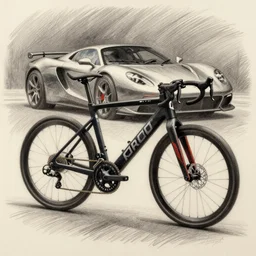 tron bike, drawing by chip foose, foose design art, color pencil drawing, concept art, sketch, illustration, art by giorgetto giugiaro