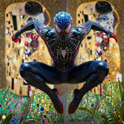 timeless cybernetic spiderman with circuitry skin and networked mind tripping on acid, intricate detail, royo, whealan, giger, klimt, hd, octane render, unreal engine,