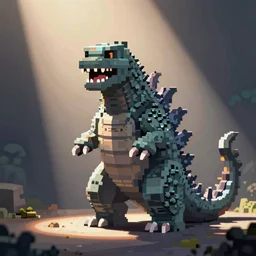 cute godzilla pixel art