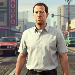 high detail mark zuckerberg in grand theft auto vice city, ak 4 7 hdr, unreal engine, raytraced, rtx, reflections