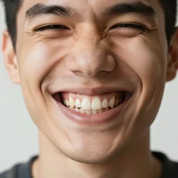 man smiling with missing teeth
