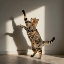 cat dancing stock image