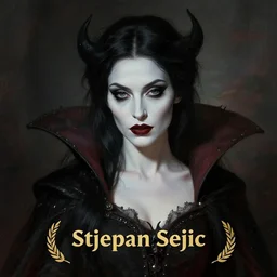 an illustration of the queen of vampires, a beautiful woman with pale skin and black hair, by stjepan sejic