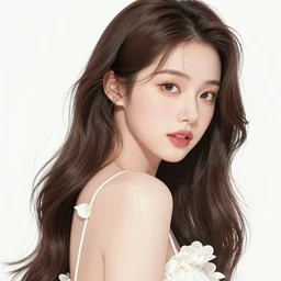 the portrait of an absurdly beautiful, graceful, elegant, sophisticated, fashionable young gravure idol made of strawberries and white petals, an ultrafine hyperdetailed illustration by kim jung gi, irakli nadar, intricate linework, bright colors, octopath traveler, final fantasy, unreal engine 5 highly rendered, global illumination, radiant light, detailed and intricate environment