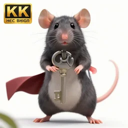 key anime frame of an anthropomorphic rat girl, heroic pose, photorealism, unreal 5, hyper realism, 8 k, anime manga style
