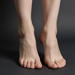 perfect human feet, studio photograph