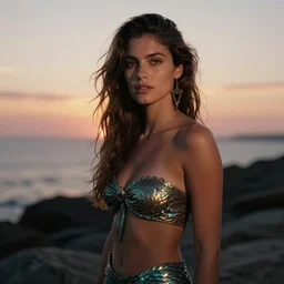 photographic portrait of a stunningly beautiful female maiden pagan siren, at sunset, hasselblad, nikon, b cinematic shot, by annie leibovitz, steve mccurry, david lazar, jimmy nelsson