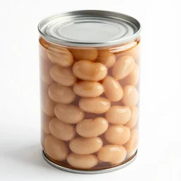 a can of baked beans. a man of baked means. a fan of baked beans.