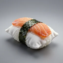 a pillow in the shape of sushi, product photography, highly detailed, epic lighting, hyper photorealism, 8 k