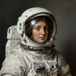 portrait of women in astronaut helmets an ancient human species, single person, renaissance, rococo, by bouguereau