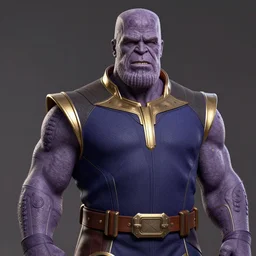 Bob Ross is Thanos, hyperdetailed, artstation, cgsociety, 8k