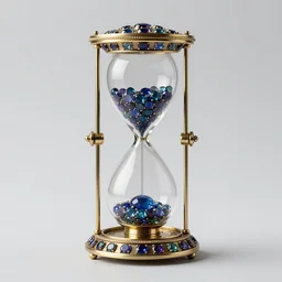 steampunk clepsydra made of precious gemstones