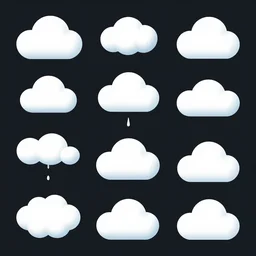 a photobash of clouds, 2d asset