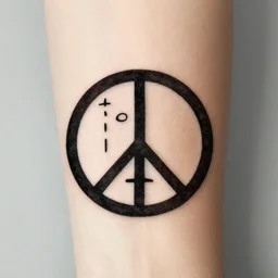 small vector tattoo design. cuneiform peace hymn