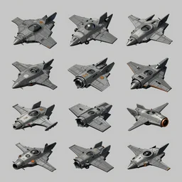 game asset sheet, material study, 2 d sprite, spaceships