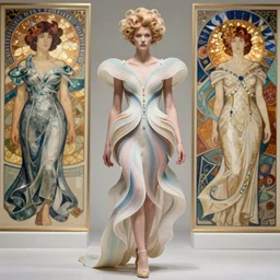 queen of jupiter by iris van herpen!!!, alphonse mucha, zdzisław beksinski, raymond swanland. highly detailed!, hyper - real, beautiful!